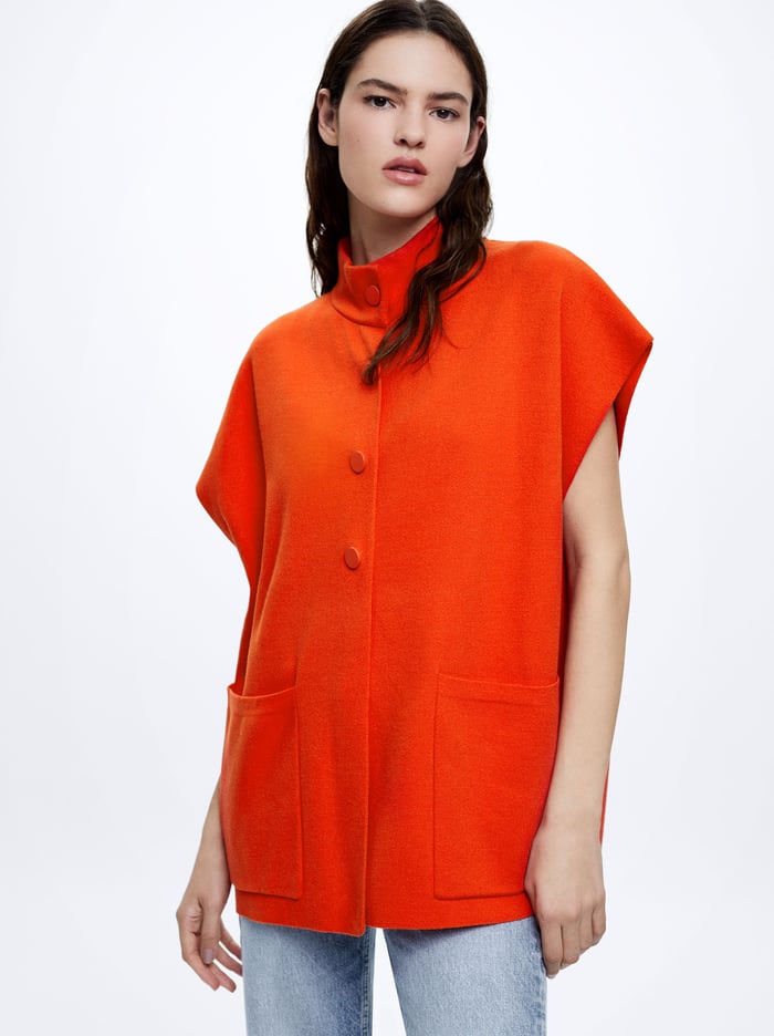 Parfois Knit Kratke-Sleeved Pončá Damske Oranžové | Slovensko-JAQH02563