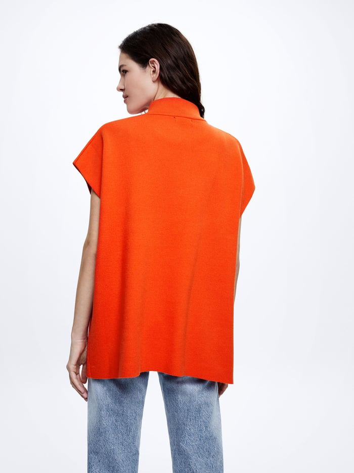 Parfois Knit Kratke-Sleeved Pončá Damske Oranžové | Slovensko-JAQH02563