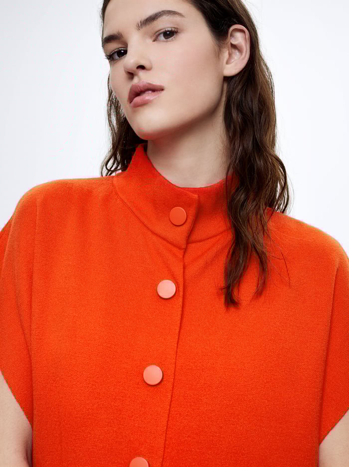 Parfois Knit Kratke-Sleeved Pončá Damske Oranžové | Slovensko-JAQH02563