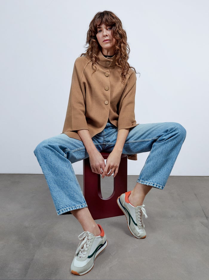 Parfois Knit With High Neck Pončá Damske Hnede | Slovensko-LSHY46351
