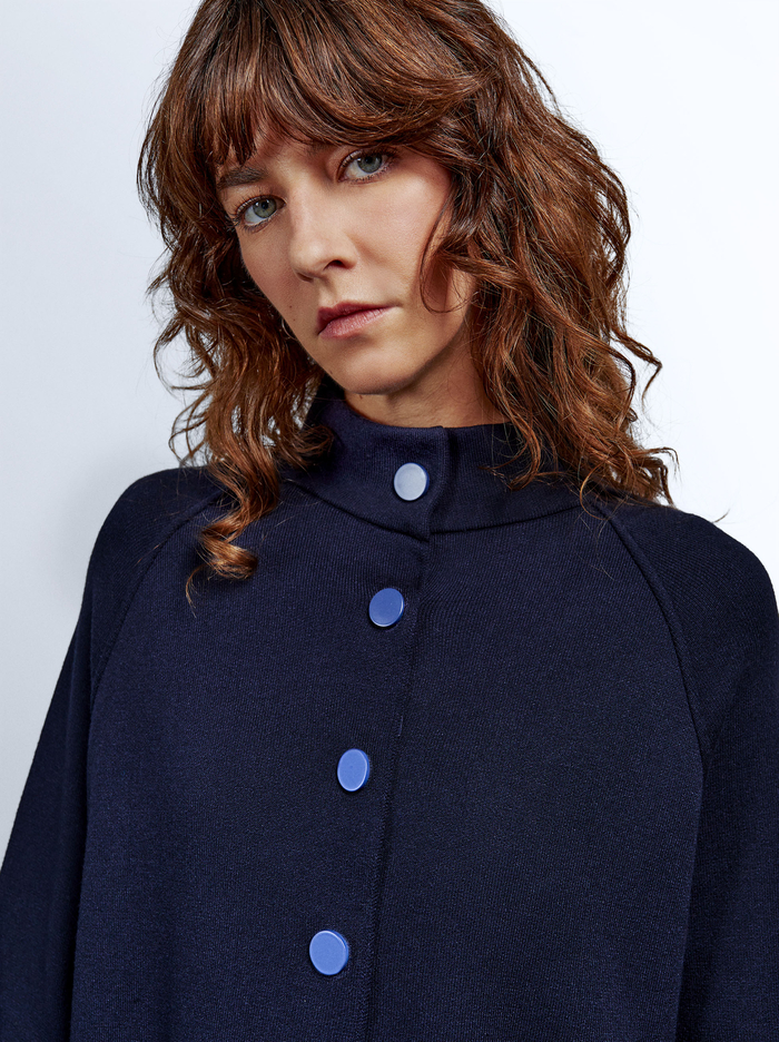 Parfois Knit With High Neck Pončá Damske Modre | Slovensko-YNLR62139