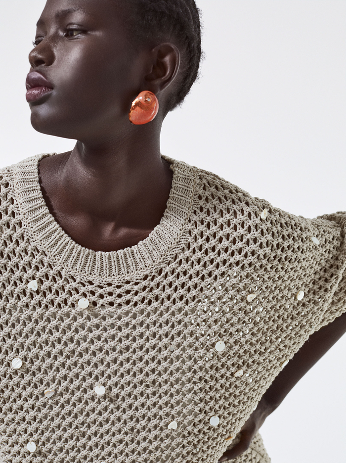 Parfois Knit With Sequins Sweater Damske Siva | Slovensko-DCFW87142