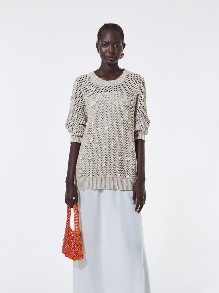 Parfois Knit With Sequins Sweater Damske Siva | Slovensko-DCFW87142