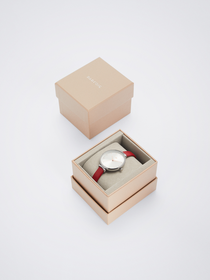 Parfois Kozene Effect Wristband Hodinky Damske Červené | Slovensko-ABEG02781