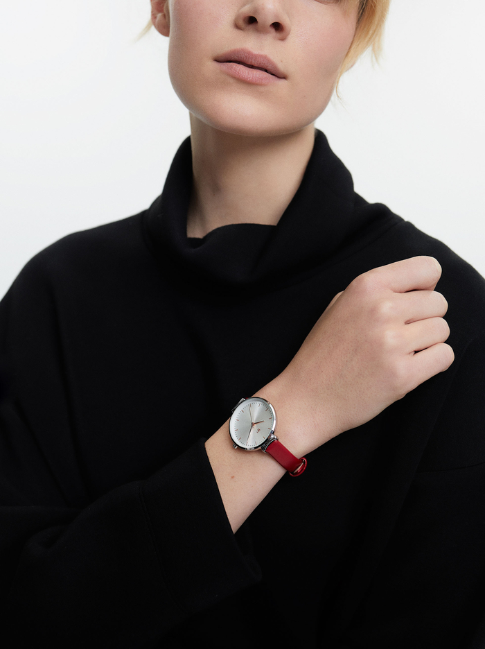 Parfois Kozene Effect Wristband Hodinky Damske Červené | Slovensko-ABEG02781