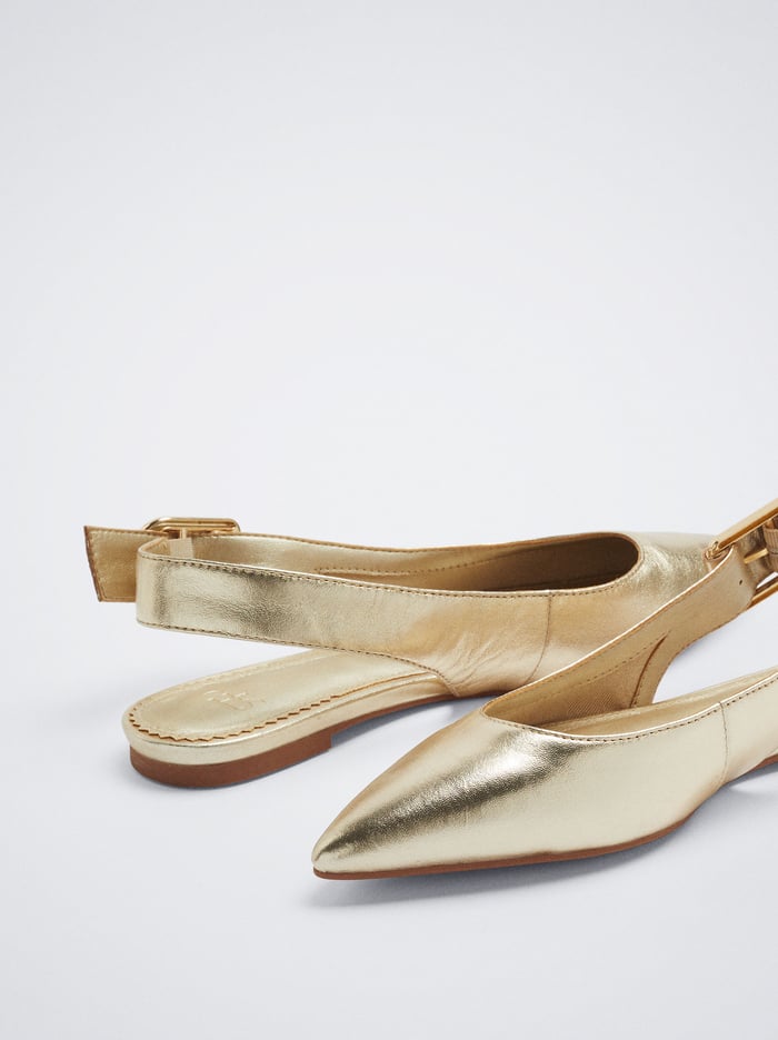 Parfois Kozene Slingback Balerinky Damske Zlate | Slovensko-HITJ27536