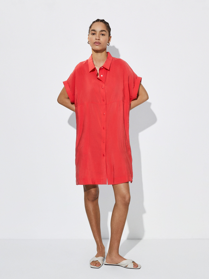 Parfois Kratke-Sleeved Midi Saty Damske Červené | Slovensko-OZCB63150