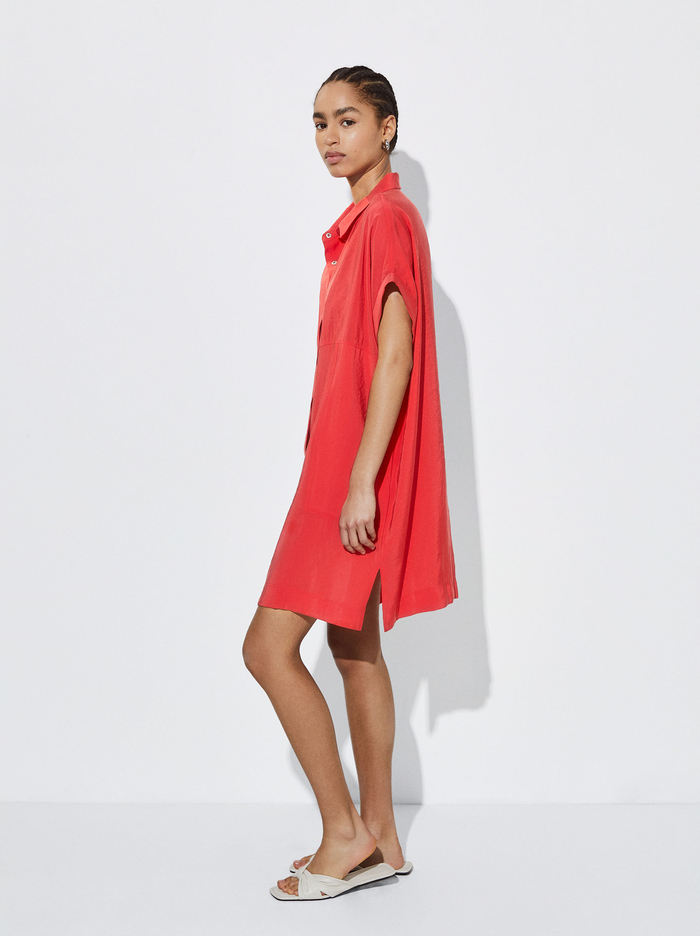 Parfois Kratke-Sleeved Midi Saty Damske Červené | Slovensko-OZCB63150