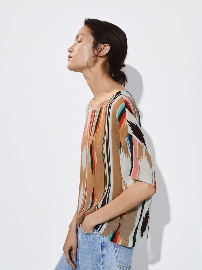 Parfois Kratke-Sleeved Printed Topy Damske Viacfarebný | Slovensko-BQAP26483