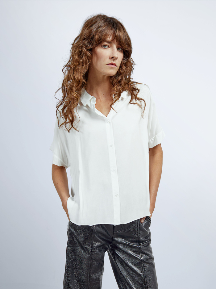Parfois Kratke-Sleeved With Buttons Kosele Damske Biele | Slovensko-ARIU97051