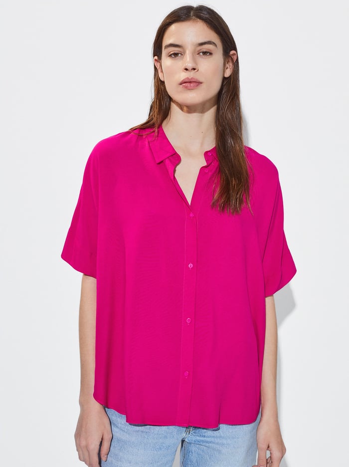 Parfois Kratke-Sleeved With Buttons Kosele Damske Fuchsie | Slovensko-GBLC09273