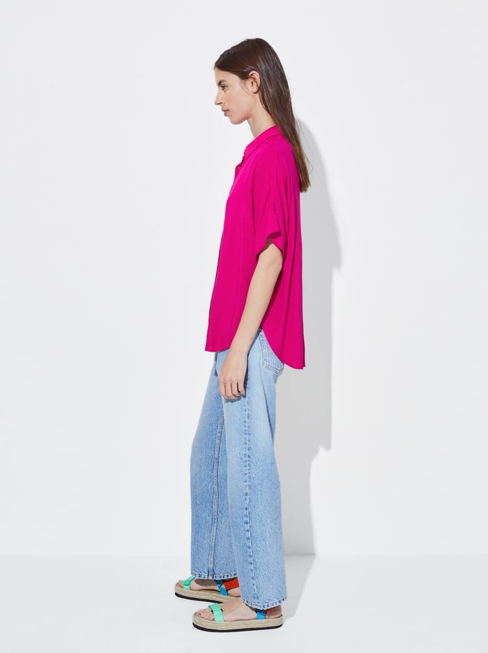 Parfois Kratke-Sleeved With Buttons Kosele Damske Fuchsie | Slovensko-GBLC09273