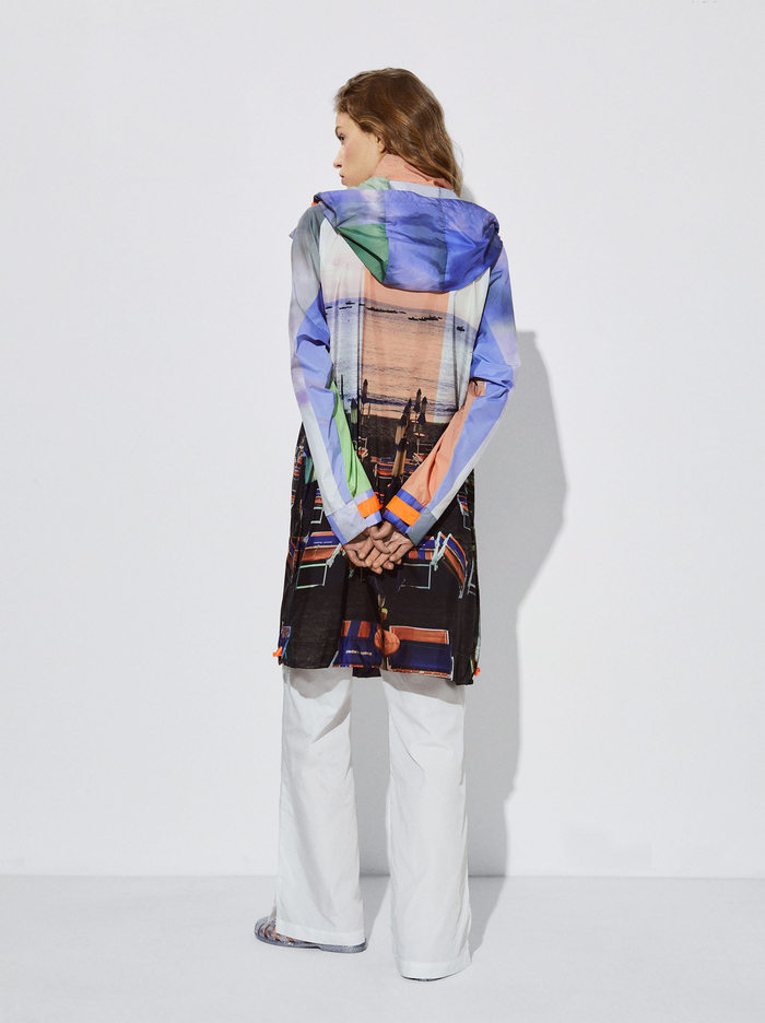 Parfois Light Printed With Hood Parka Damske Viacfarebný | Slovensko-FUWZ02743