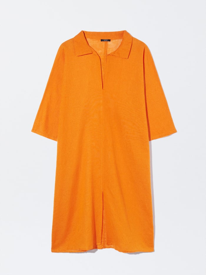 Parfois Linen Kaftan Pončá Damske Oranžové | Slovensko-GZEU57630