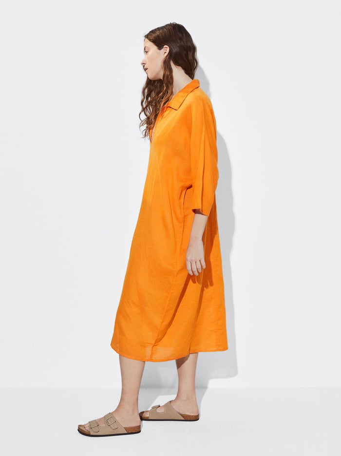 Parfois Linen Kaftan Pončá Damske Oranžové | Slovensko-GZEU57630