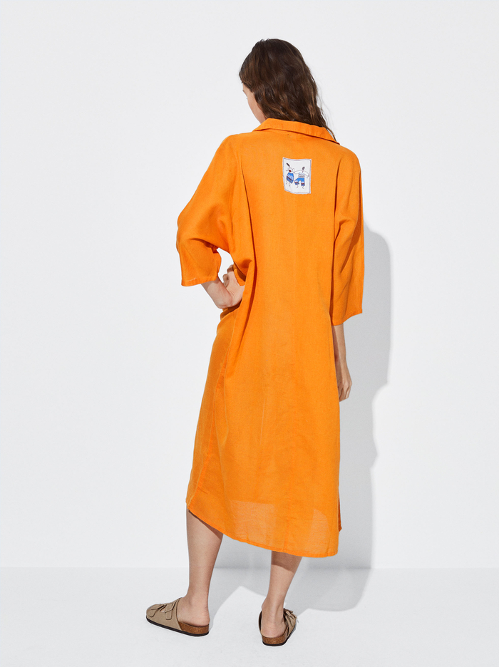 Parfois Linen Kaftan Pončá Damske Oranžové | Slovensko-GZEU57630