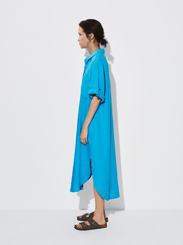Parfois Linen Shirt Saty Damske Modre | Slovensko-ZPJI71295