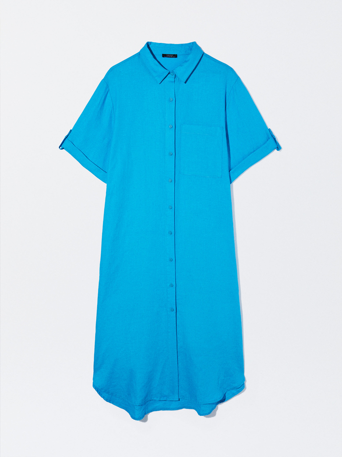 Parfois Linen Shirt Saty Damske Modre | Slovensko-ZPJI71295