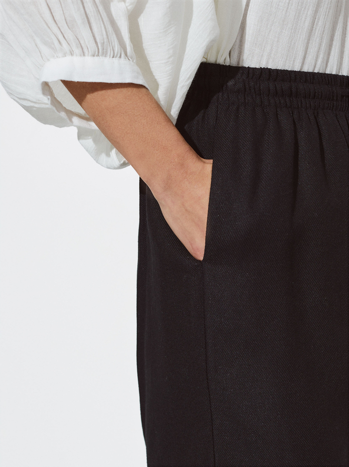 Parfois Linen With Elastic Waistband Sortky Damske Čierne | Slovensko-GSZW51238