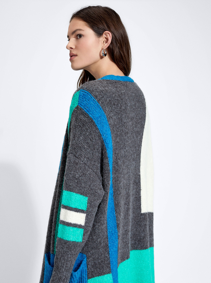 Parfois Long Knit Kardigán Damske Viacfarebný | Slovensko-BZCD69248