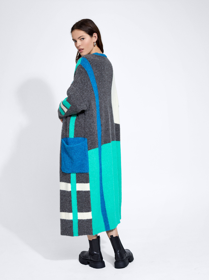 Parfois Long Knit Kardigán Damske Viacfarebný | Slovensko-BZCD69248