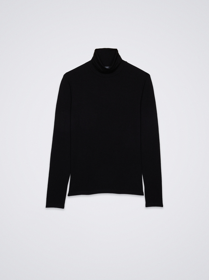 Parfois Long Sleeve High-Neck T-Shirts Damske Čierne | Slovensko-IHBS48167