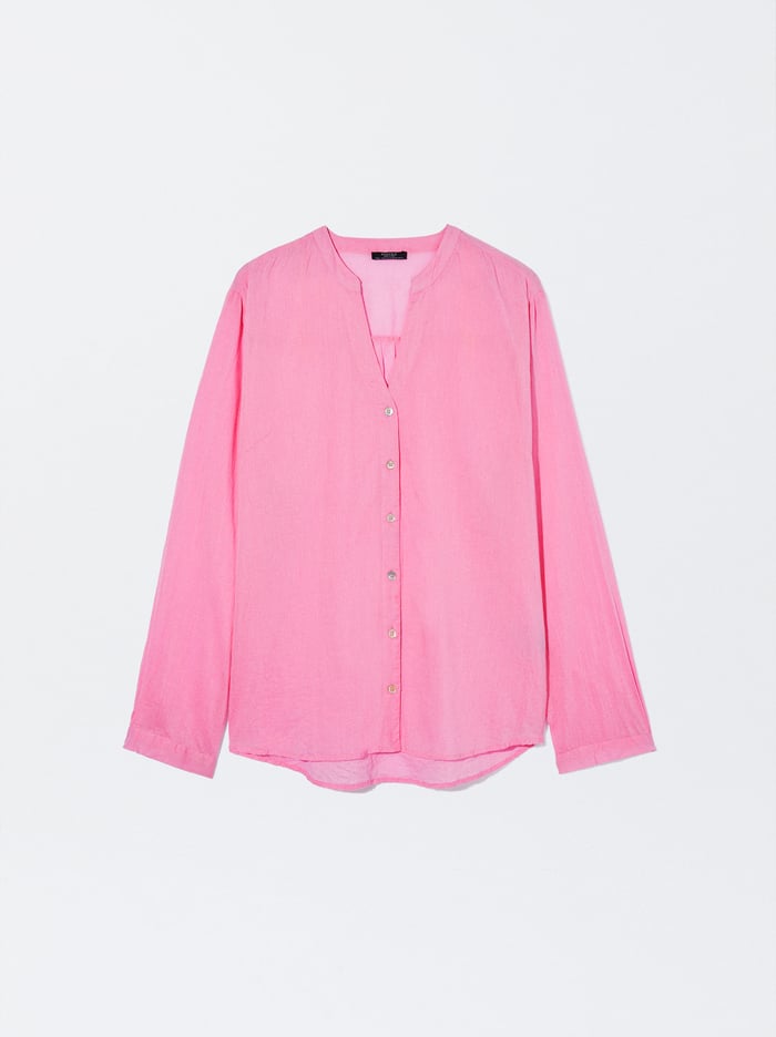Parfois Long-Sleeved Bavlnene Kosele Damske Ruzove | Slovensko-TZXE59463