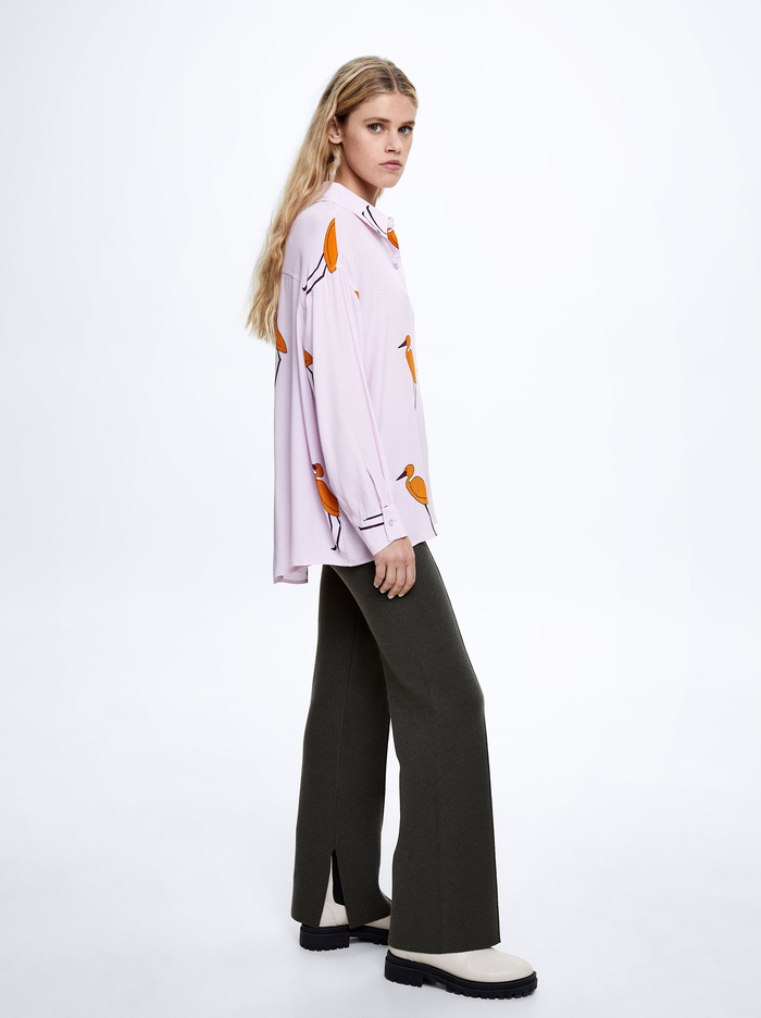 Parfois Long-Sleeved Printed Kosele Damske Ruzove | Slovensko-NEJT18347