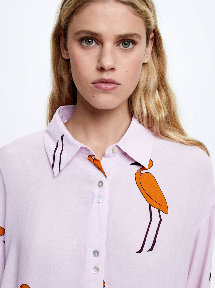 Parfois Long-Sleeved Printed Kosele Damske Ruzove | Slovensko-NEJT18347