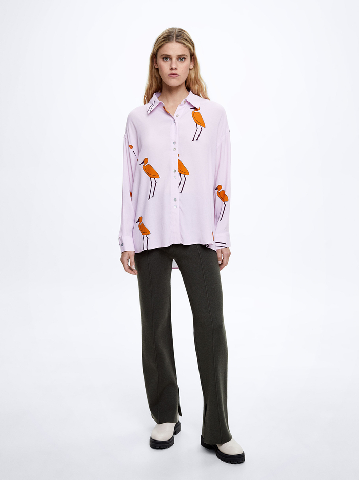 Parfois Long-Sleeved Printed Kosele Damske Ruzove | Slovensko-NEJT18347