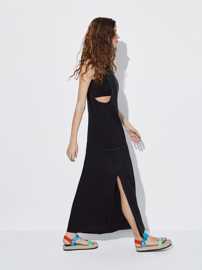 Parfois Long With Pocket Saty Damske Čierne | Slovensko-PQBM42380
