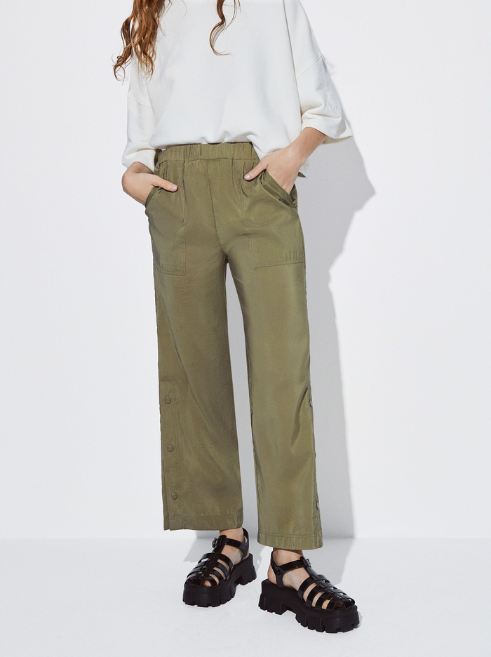 Parfois Loose-Fitting With Buttons Nohavice Damske Hnedožltý | Slovensko-EHKA57048