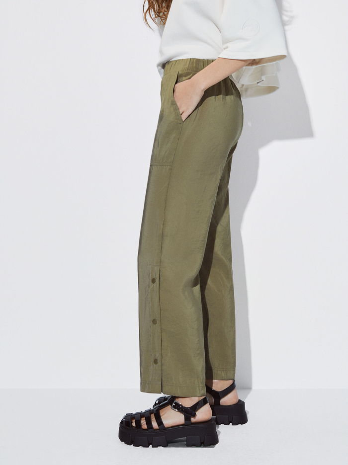 Parfois Loose-Fitting With Buttons Nohavice Damske Hnedožltý | Slovensko-EHKA57048