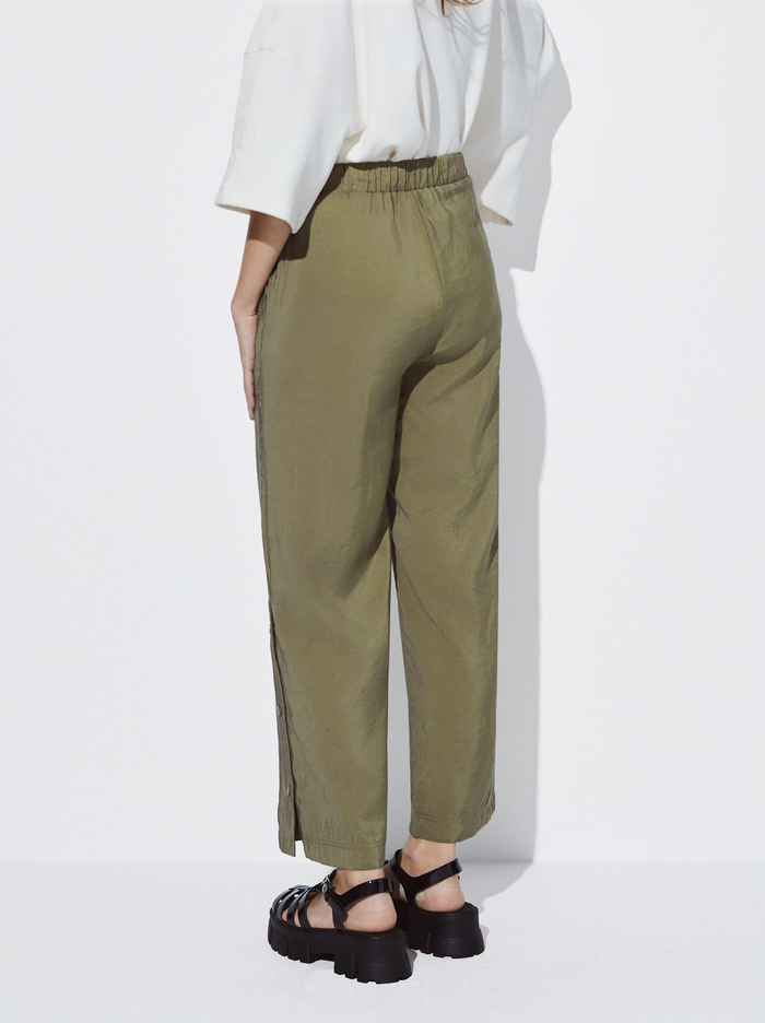 Parfois Loose-Fitting With Buttons Nohavice Damske Hnedožltý | Slovensko-EHKA57048