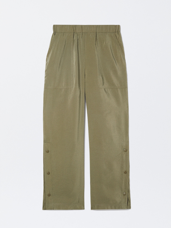 Parfois Loose-Fitting With Buttons Nohavice Damske Hnedožltý | Slovensko-EHKA57048