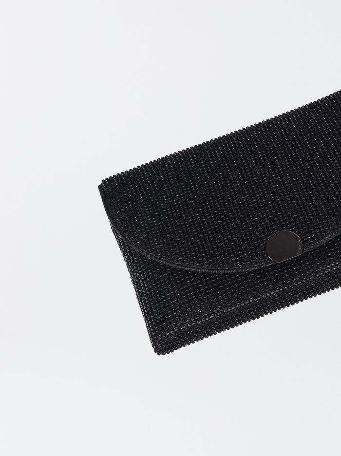 Parfois Mesh Fabric Kabelky Damske Čierne | Slovensko-DVPX20379