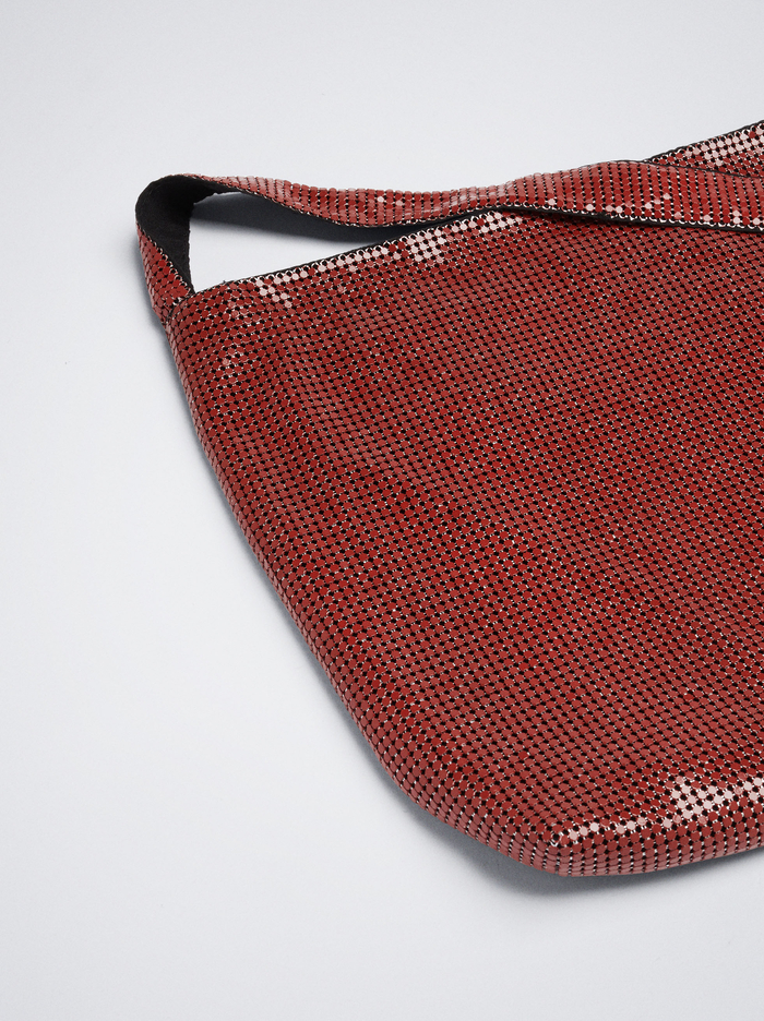 Parfois Mesh Fabric Taška Cez Rameno Damske Červené | Slovensko-FKPX58370