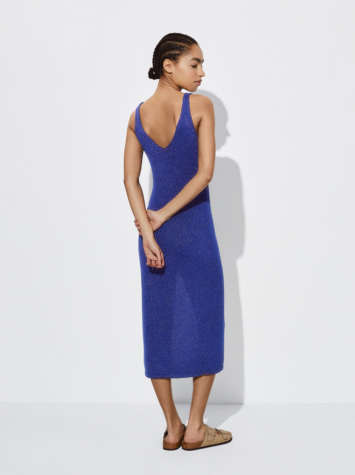 Parfois Metallic Fabric Pletené Saty Damske Námornícka Modrá | Slovensko-OZVY72961
