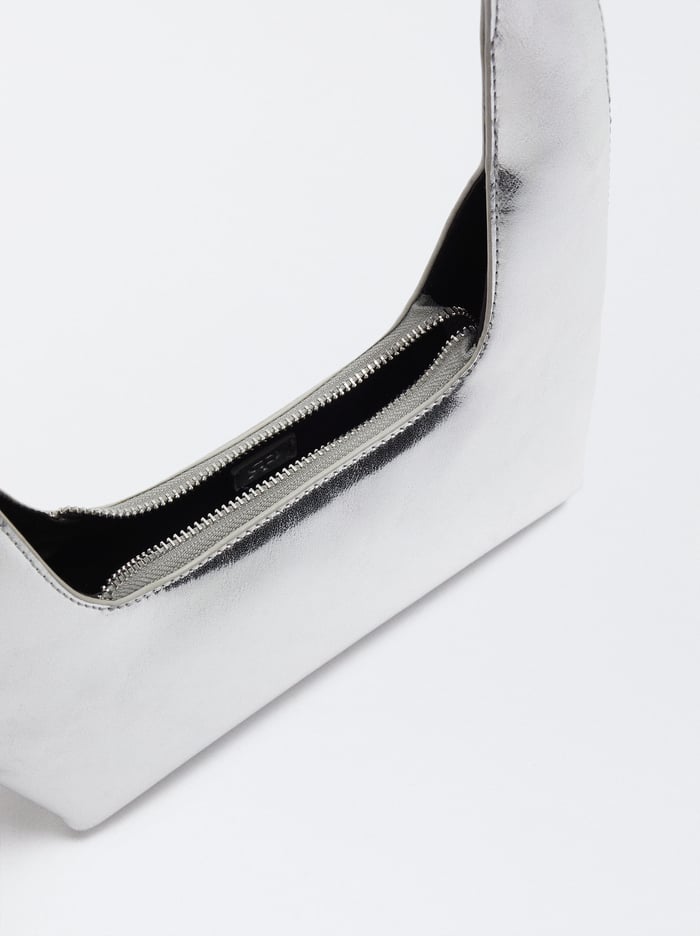Parfois Metallic Taška Cez Rameno Damske Strieborne | Slovensko-RCLI18274