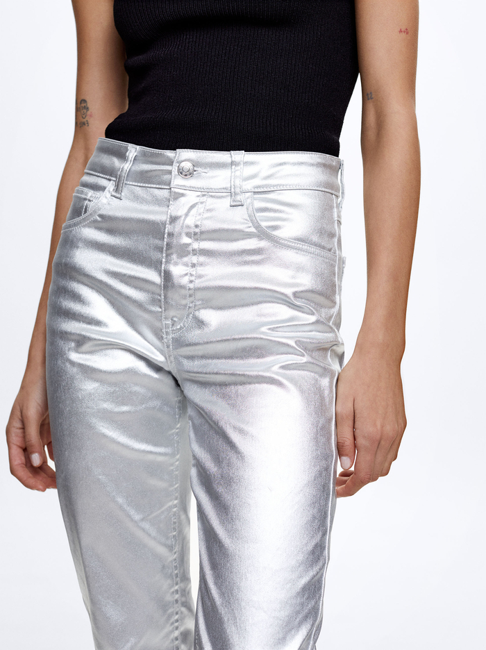 Parfois Metallic Vychudnutý Nohavice Damske Strieborne | Slovensko-ALNK47635