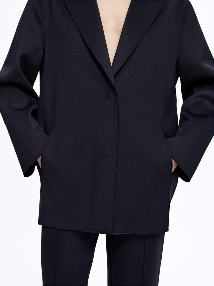 Parfois Neoprene-Effect Blejzre Damske Čierne | Slovensko-KFRQ53790