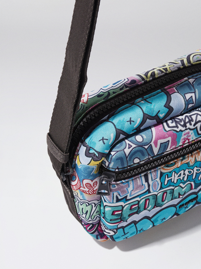 Parfois Neoprene Printed Crossbody Kabelka Damske Modre | Slovensko-KHST08512