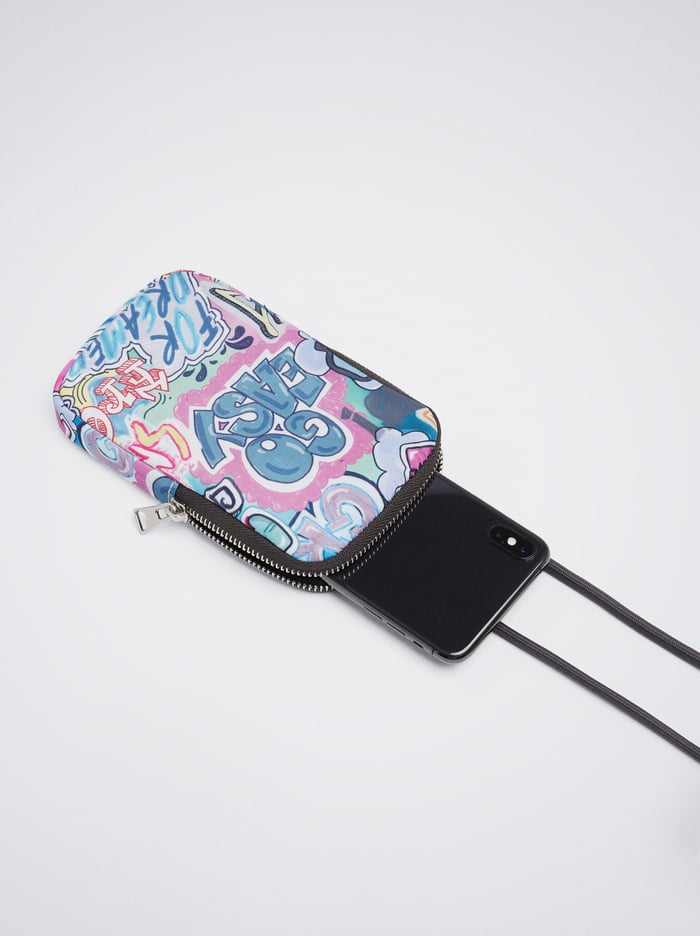 Parfois Neoprene Printed Taska Na Mobil Damske Modre | Slovensko-QFDE35429