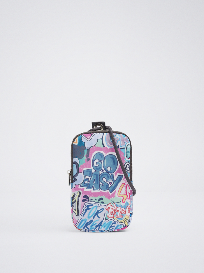 Parfois Neoprene Printed Taska Na Mobil Damske Modre | Slovensko-QFDE35429
