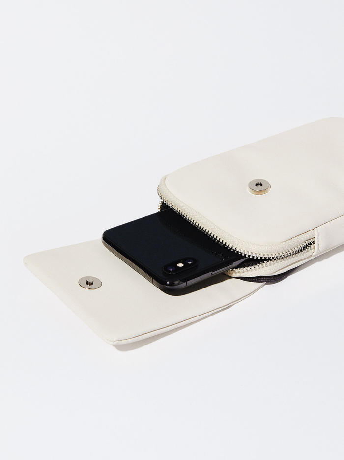 Parfois Nylon-Effect Taska Na Mobil Damske Biele | Slovensko-OMGU12879
