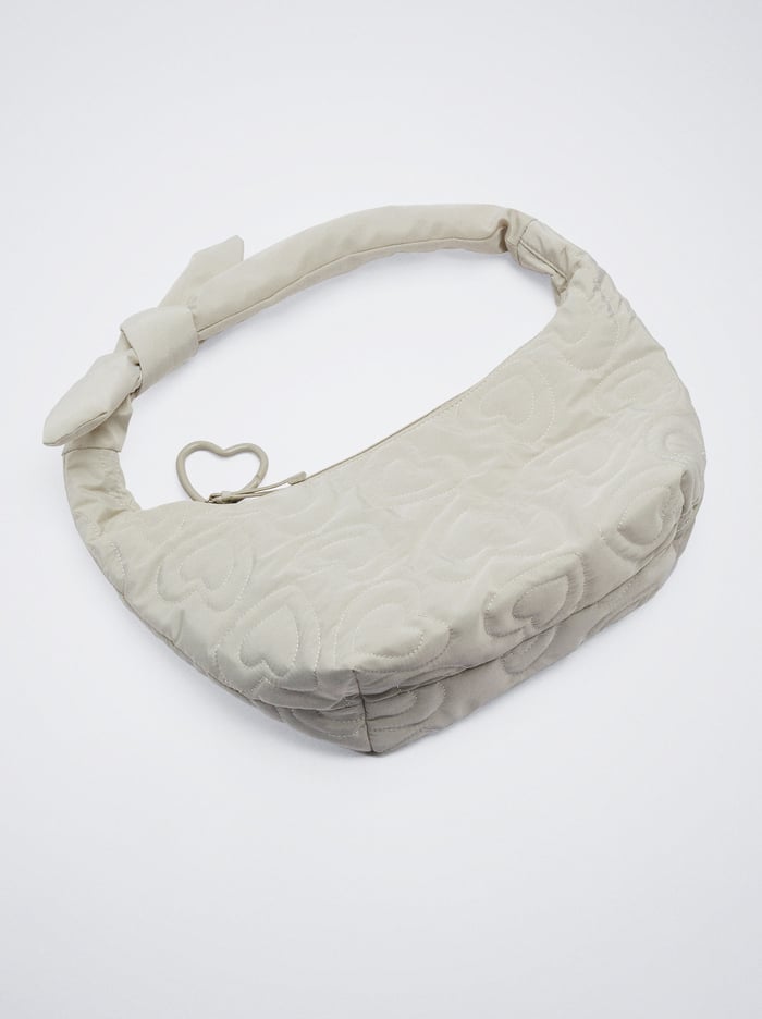 Parfois Nylon Heart Taška Cez Rameno Damske Biele | Slovensko-QTSB96742