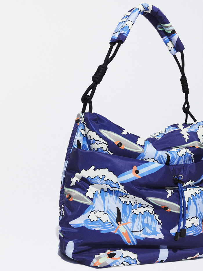Parfois Nylon Printed Taška Cez Rameno Damske Námornícka Modrá | Slovensko-TWCA24617