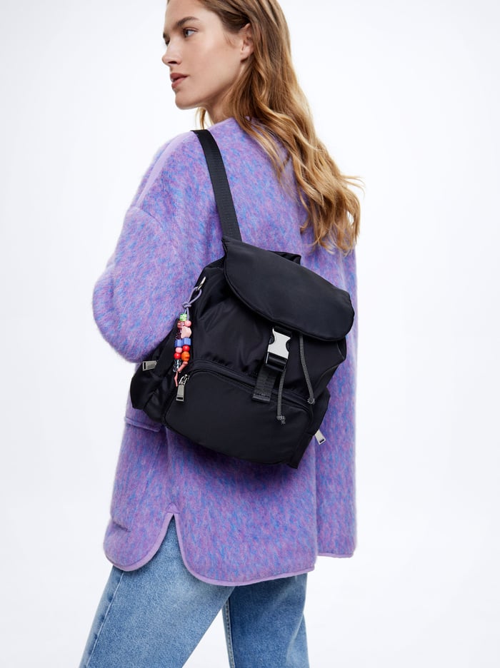 Parfois Nylon With Pendant Batohy Damske Čierne | Slovensko-TOYF92038