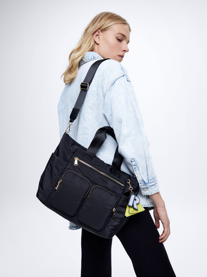 Parfois Nylon With Pendant Nákupné Tašky Damske Čierne | Slovensko-PVQX31820