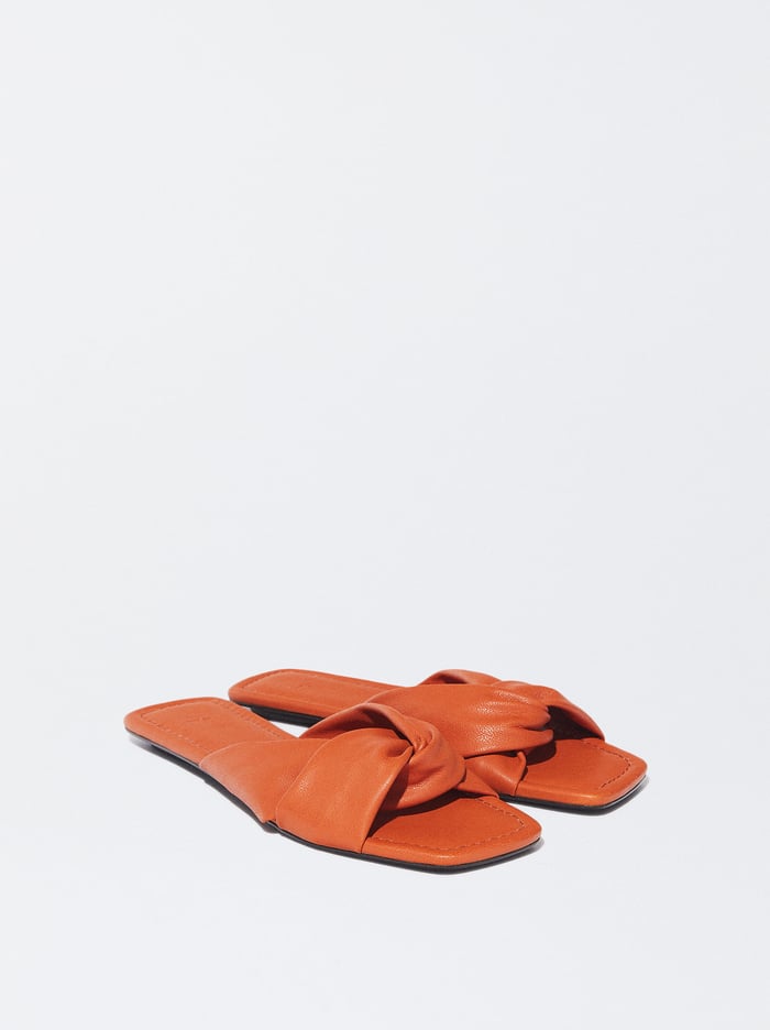 Parfois Online Exclusive - Balerinky With Knots Sandále Damske Oranžové | Slovensko-NAPG60584